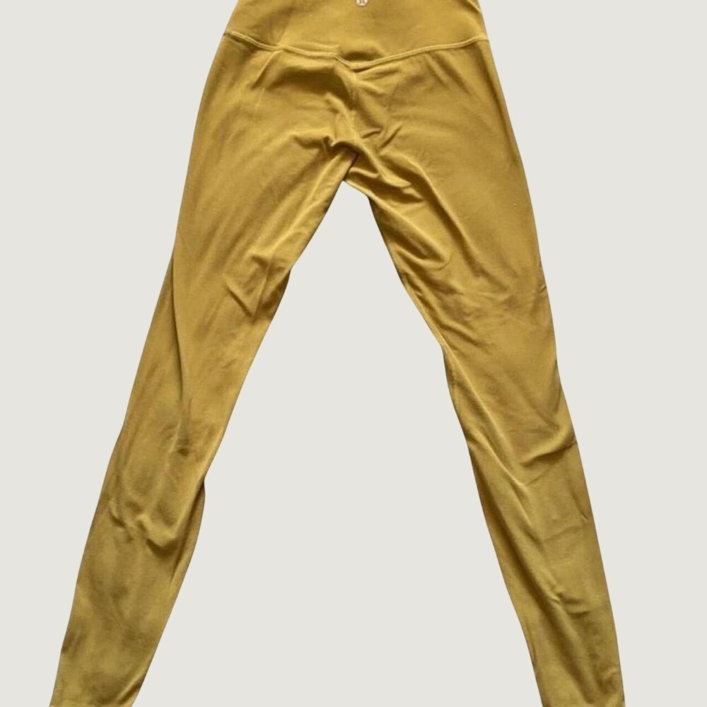 Lululemon Align Leggings Size 4 High Rise Nulu Yoga Pants Gold Mustard‎ Yellow